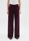 Pantaloni The Iconic Pants bordeaux in cotone e velluto_1