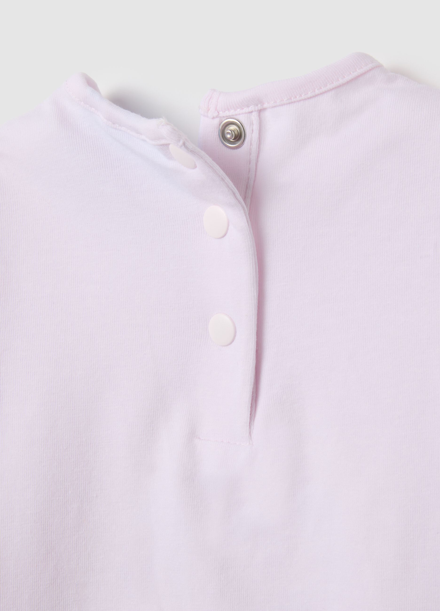T-shirt da bambina in cotone rosa regular fit con stampe