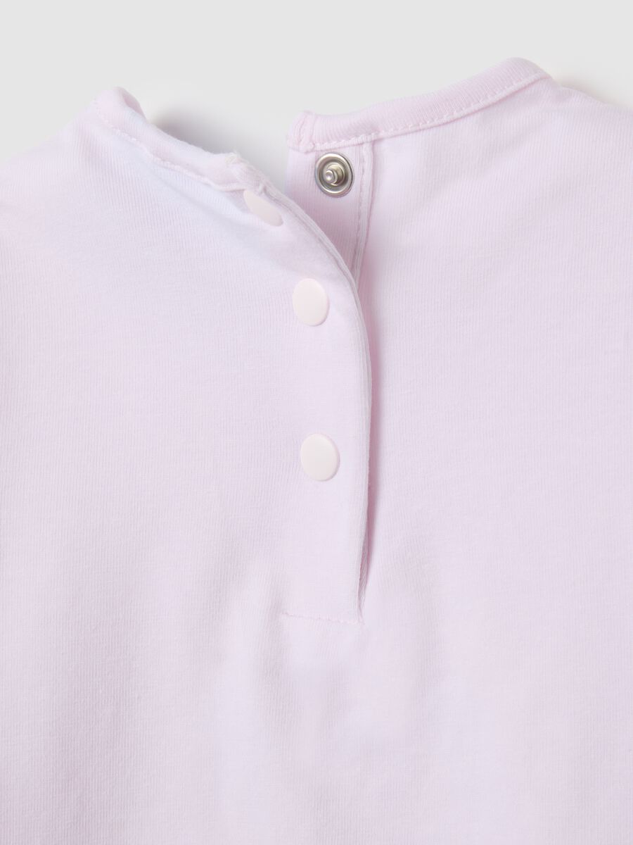 Girls' pink cotton t-shirt regular fit with prints_3