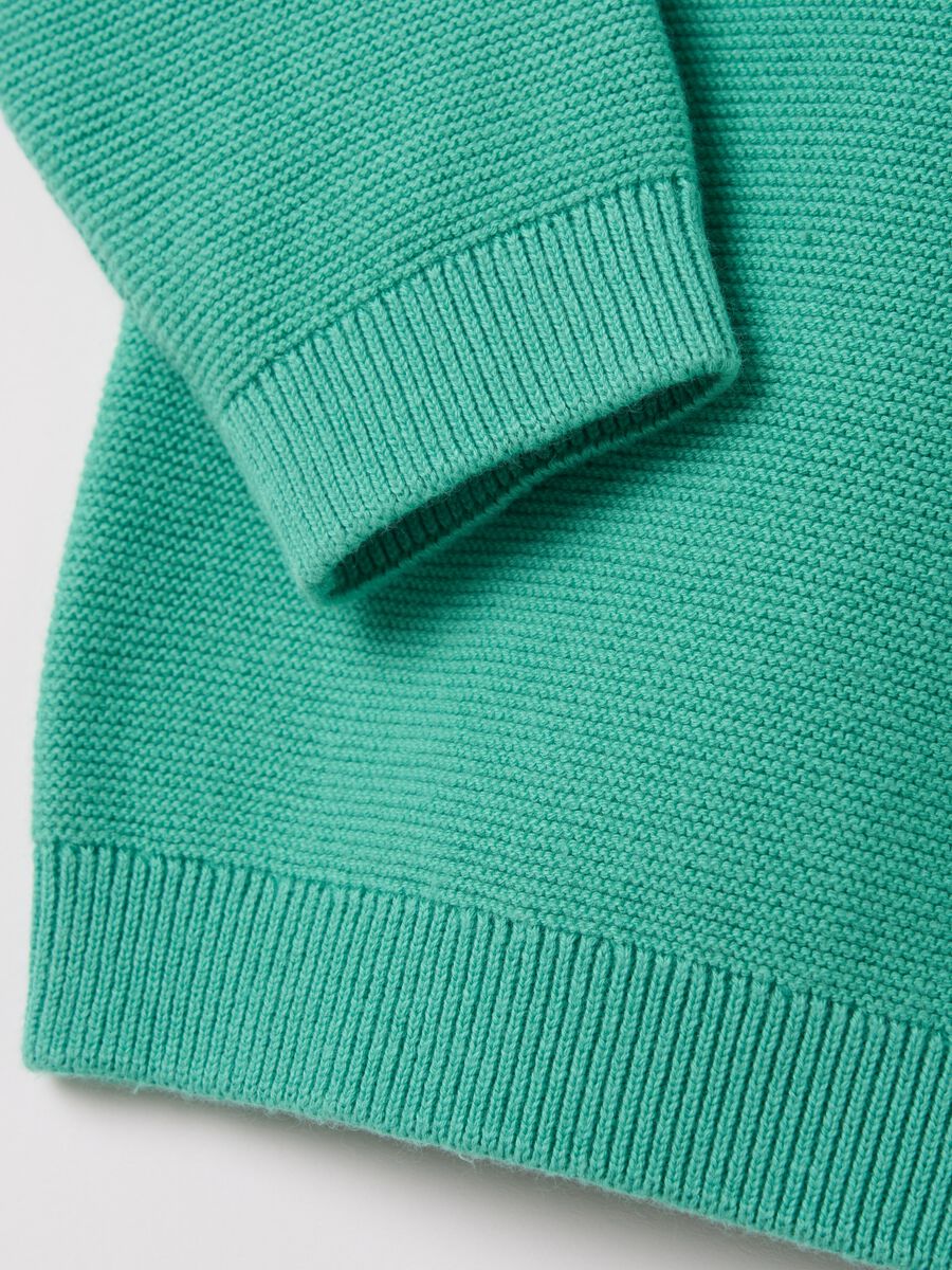 Solid colour cotton pullover_3