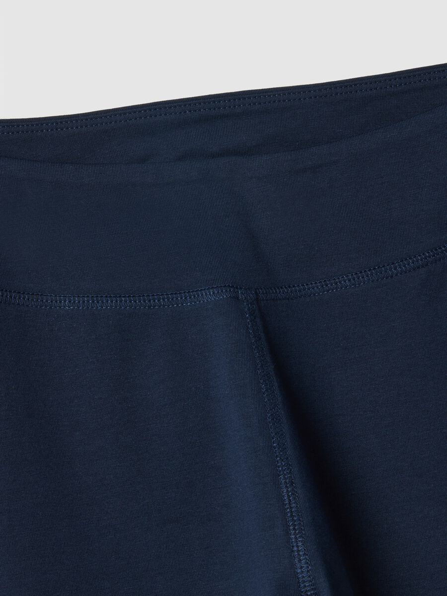Leggings in cotone elasticizzato blu slim fit_1