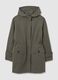 Green cotton blend regular fit parka with hood and zip_4