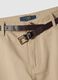 Beige pure cotton chinos regular fit with belt_5
