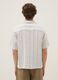 Camicia bianca in misto cotone a righe over fit_4