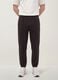 Brown relaxed-fit stretch joggers_1