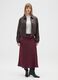 Regular Fit Red Satin Maxi Skirt_0