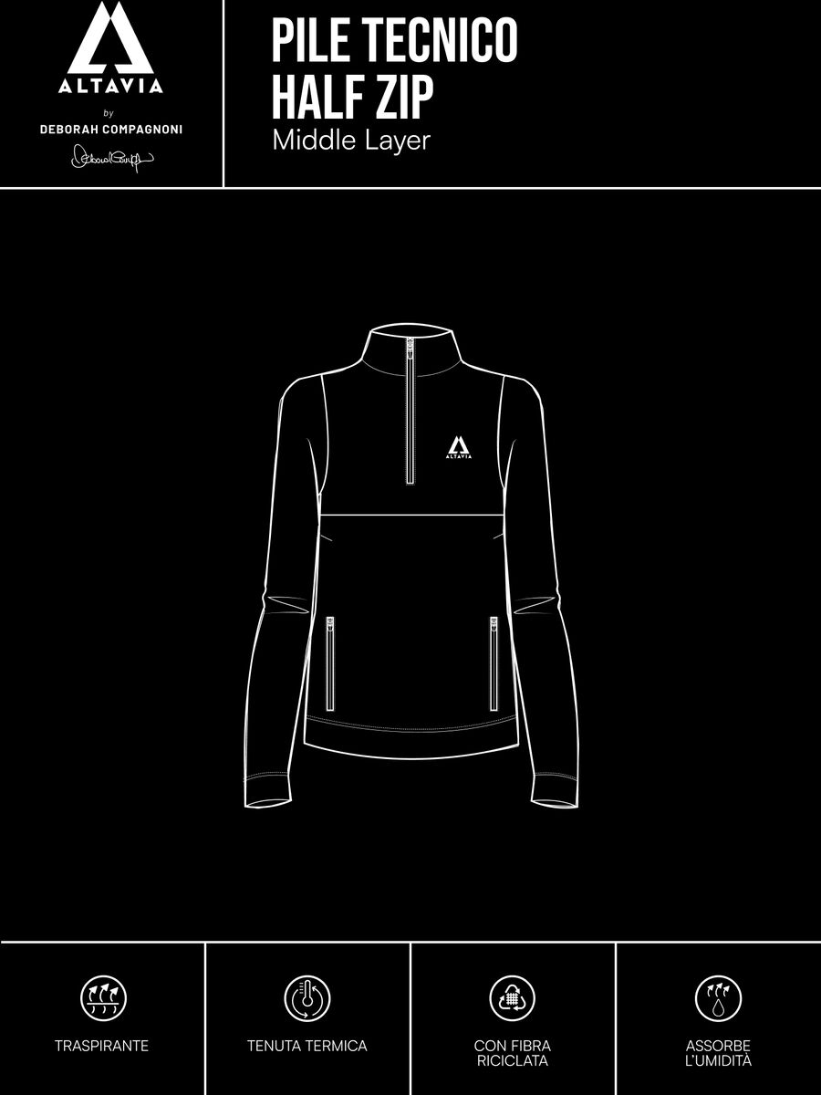 Pile tecnico half-zip ALTAVIA WITH DEBORAH COMPAGNONI_2