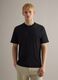 Men's black crew neck t-shirt in pure cotton, relaxed fit_0