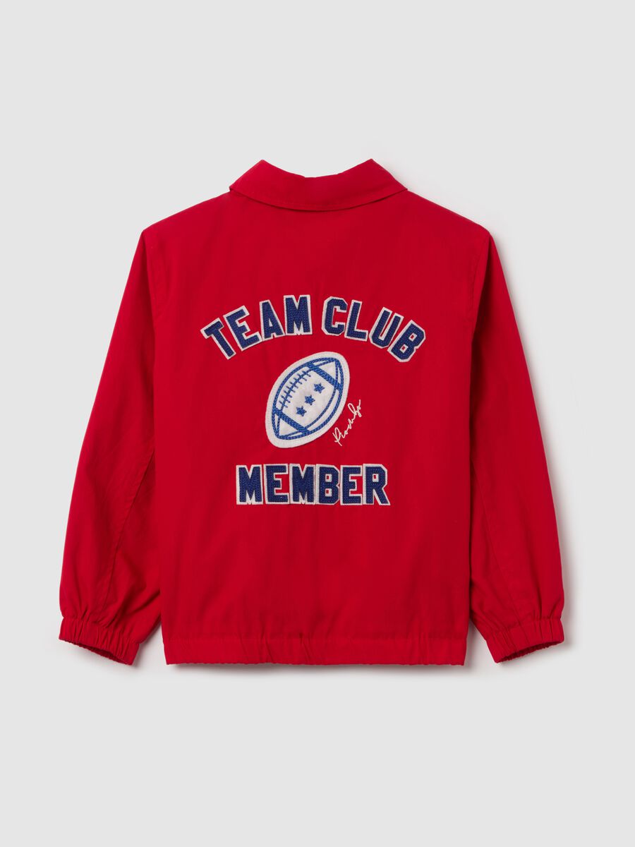 Cotton jacket with logo embroidery and "Team Club Member" patch_4