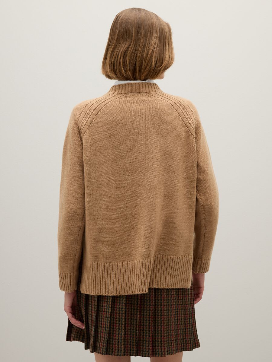 Pullover in misto lana beige vestibilità over_2