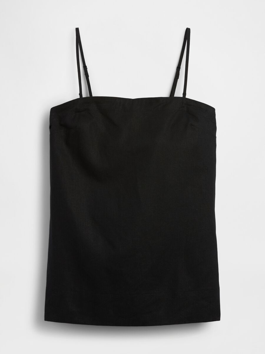 Linen-blend top with thin straps_3