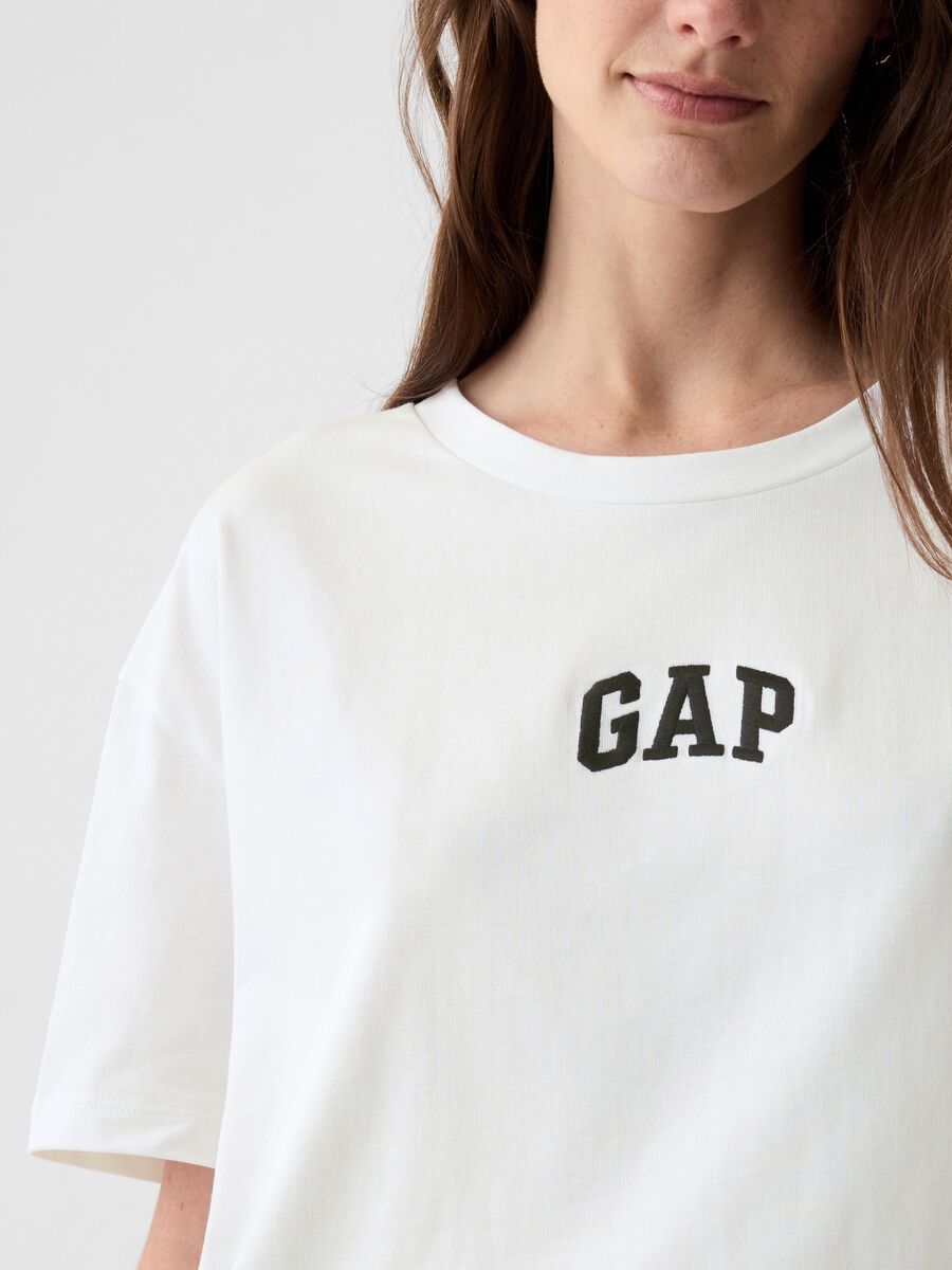 White Short Sleeve Cotton T-Shirt_3