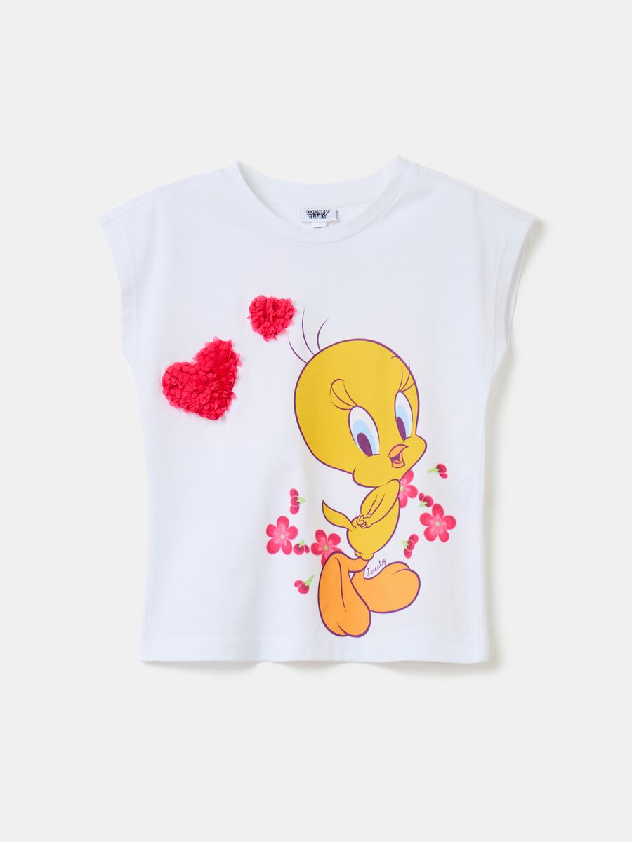 Cotton T-shirt with Tweetie Pie print_0