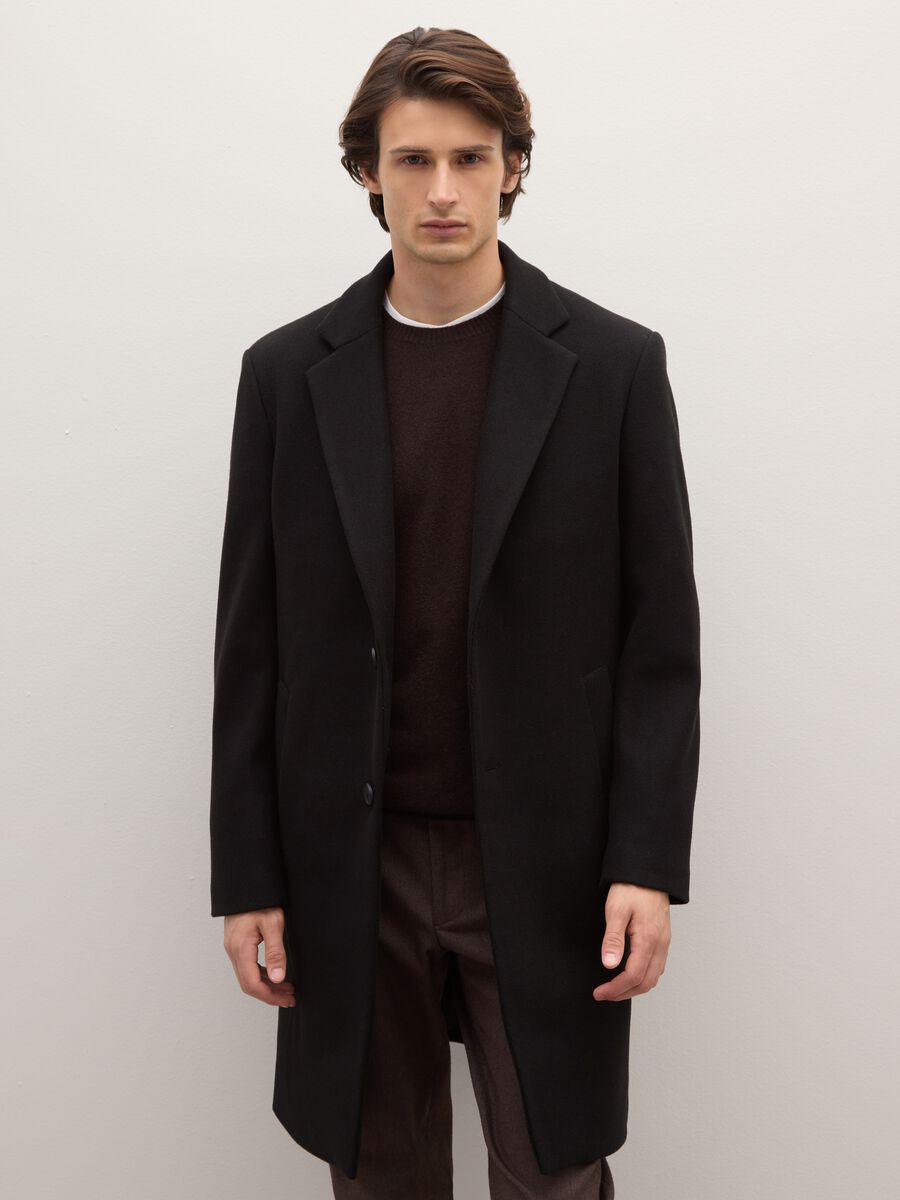 Stretch Black Velvet Coat_1