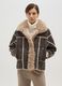 Giacca marrone regular fit con effetto shearling_2