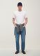 White mercerised pure cotton crew-neck T-shirt, regular fit_0