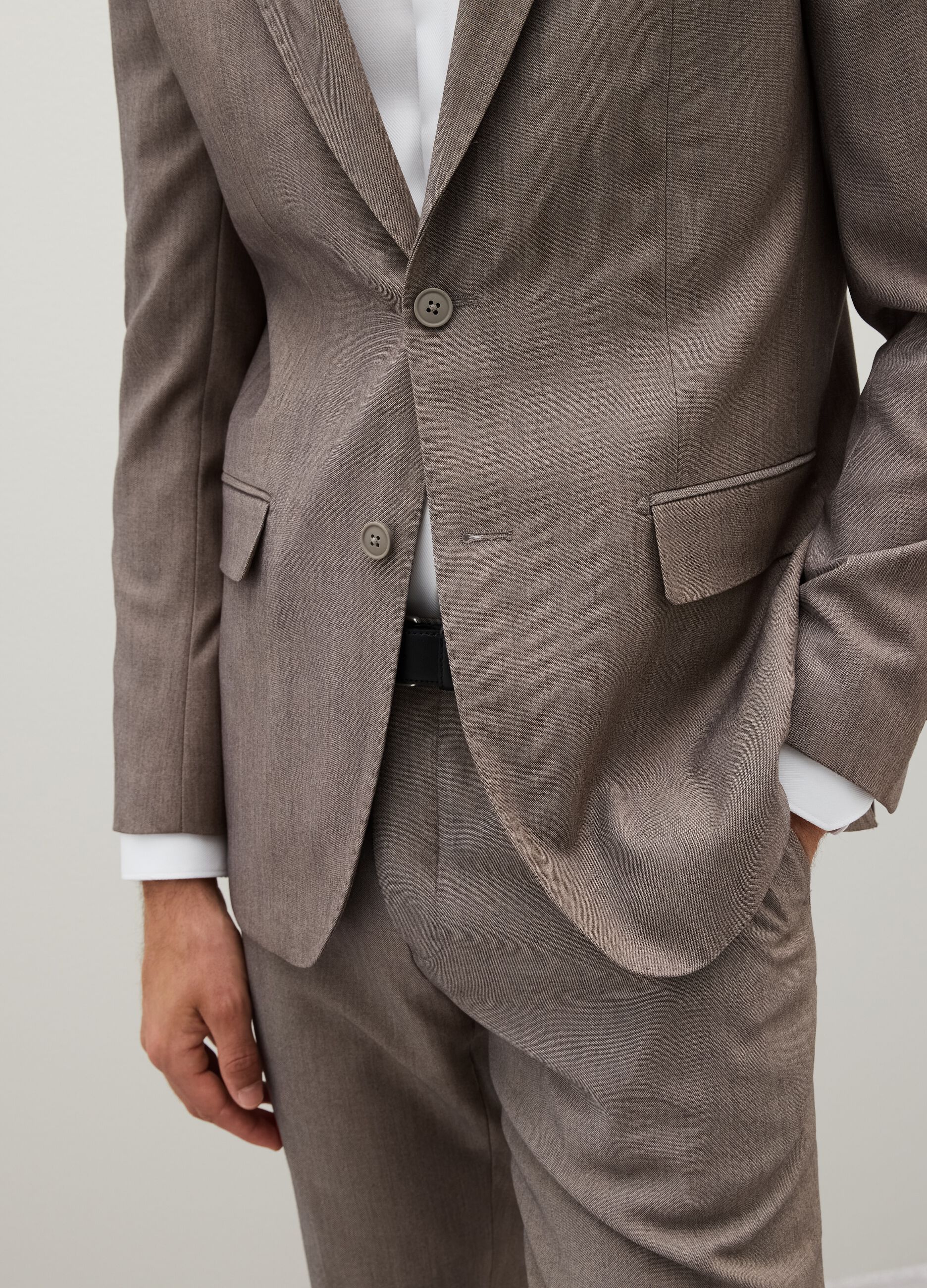 Slim fit brown blazer