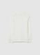 Kids' white turtleneck jumper in pure cotton regular fit_1