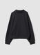 Grey striped stretch viscose full-zip sweatshirt with collar_2