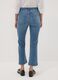 Jeans denim azzurro cropped slim fit in cotone e viscosa elasticizzato_2