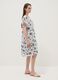 White pure cotton floral dress with ruffle sleeves_1