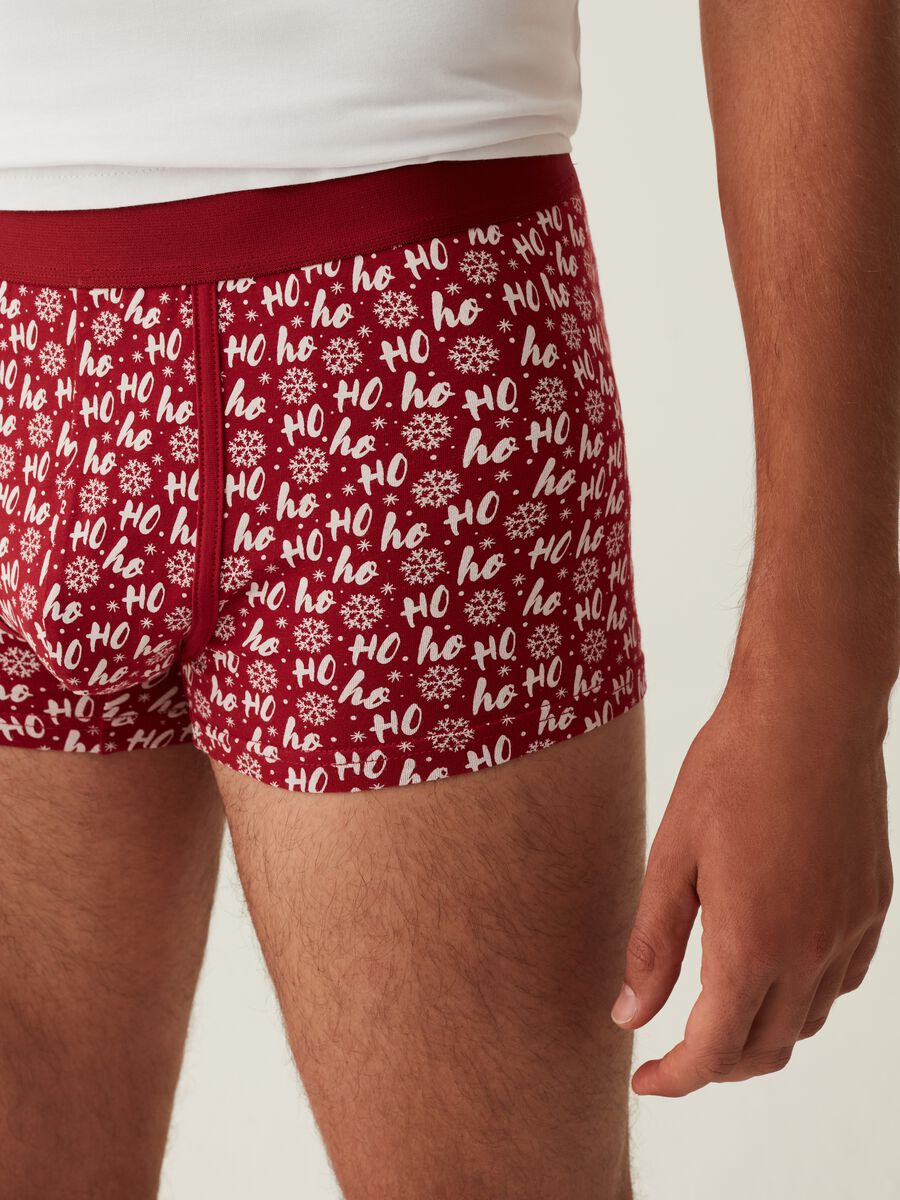 Tripack boxer con stampa Babbo Natale_3