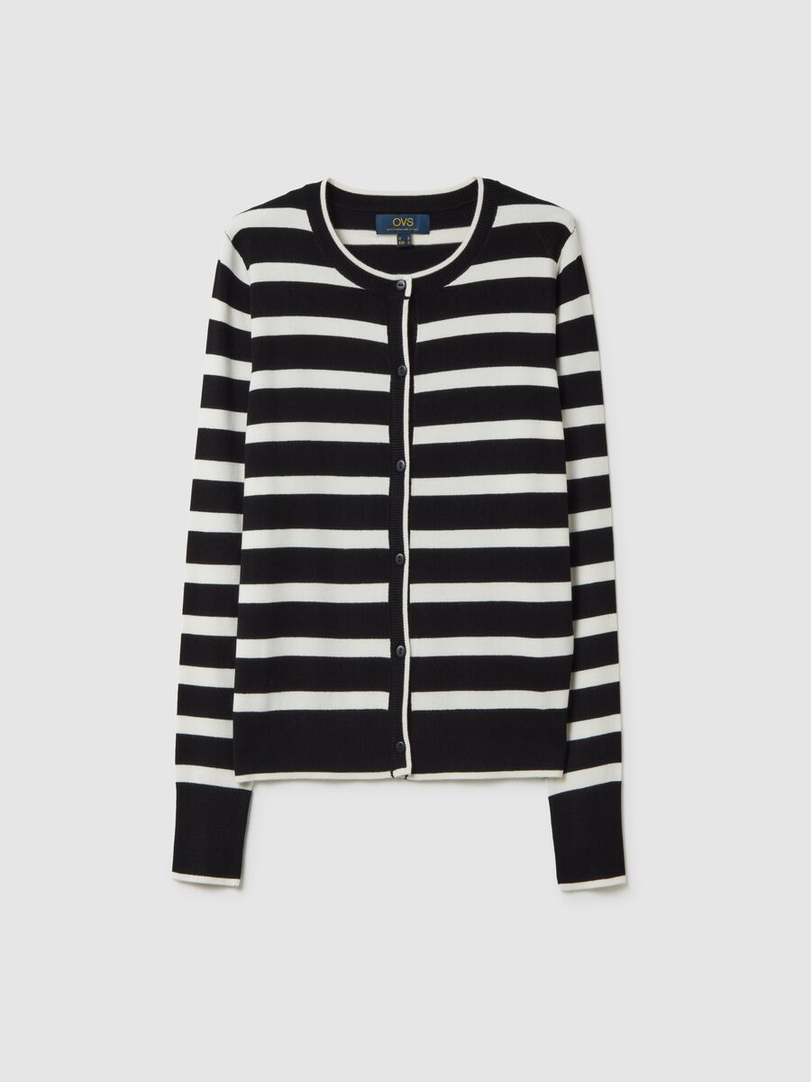 Multicolour regular fit stretch blend cardigan_4