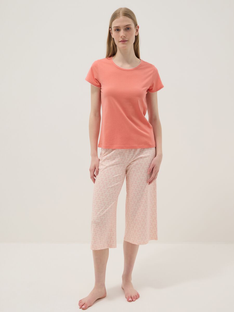 Pigiama in puro cotone rosa regular fit_0