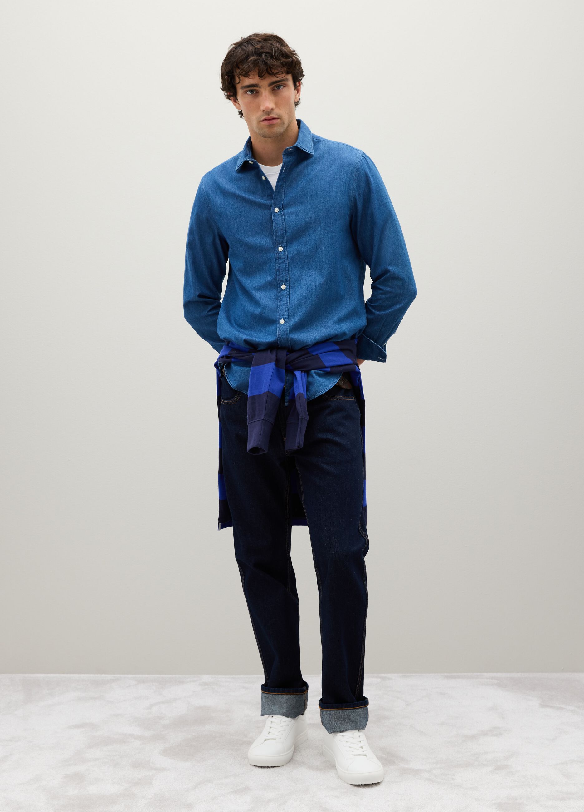 Regular-fit shirt in denim