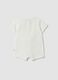 Newborn white pure cotton romper with short sleeves and embroidery_1