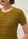 Yellow pure cotton regular fit knitted shirt_3
