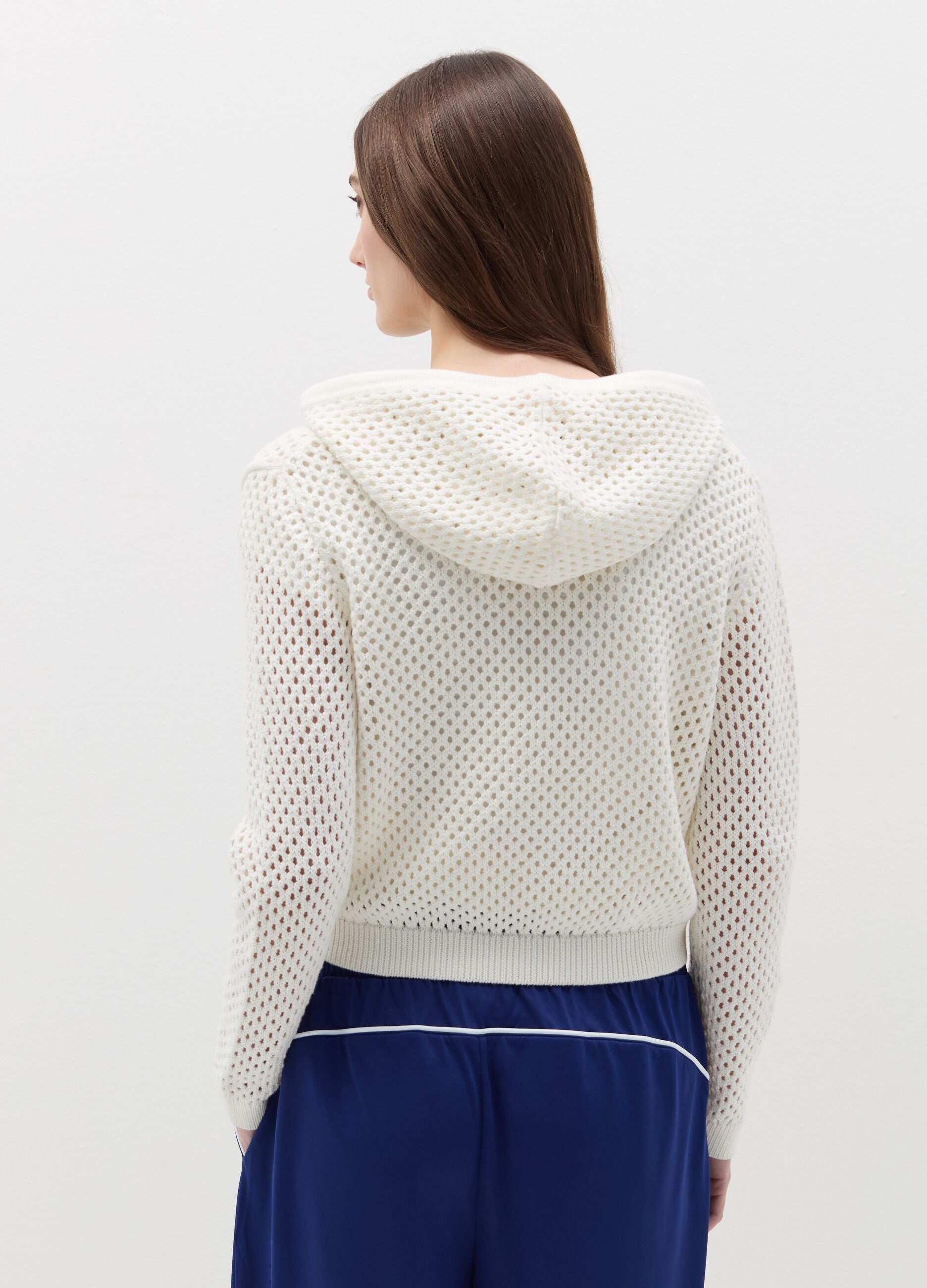 Mesh top with hood