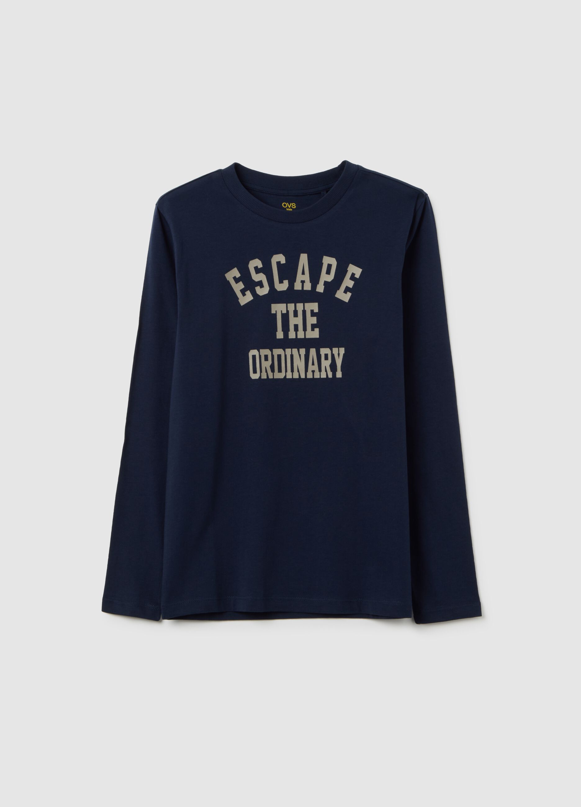 Boys' Long Sleeve Pure Cotton Blue T-shirt