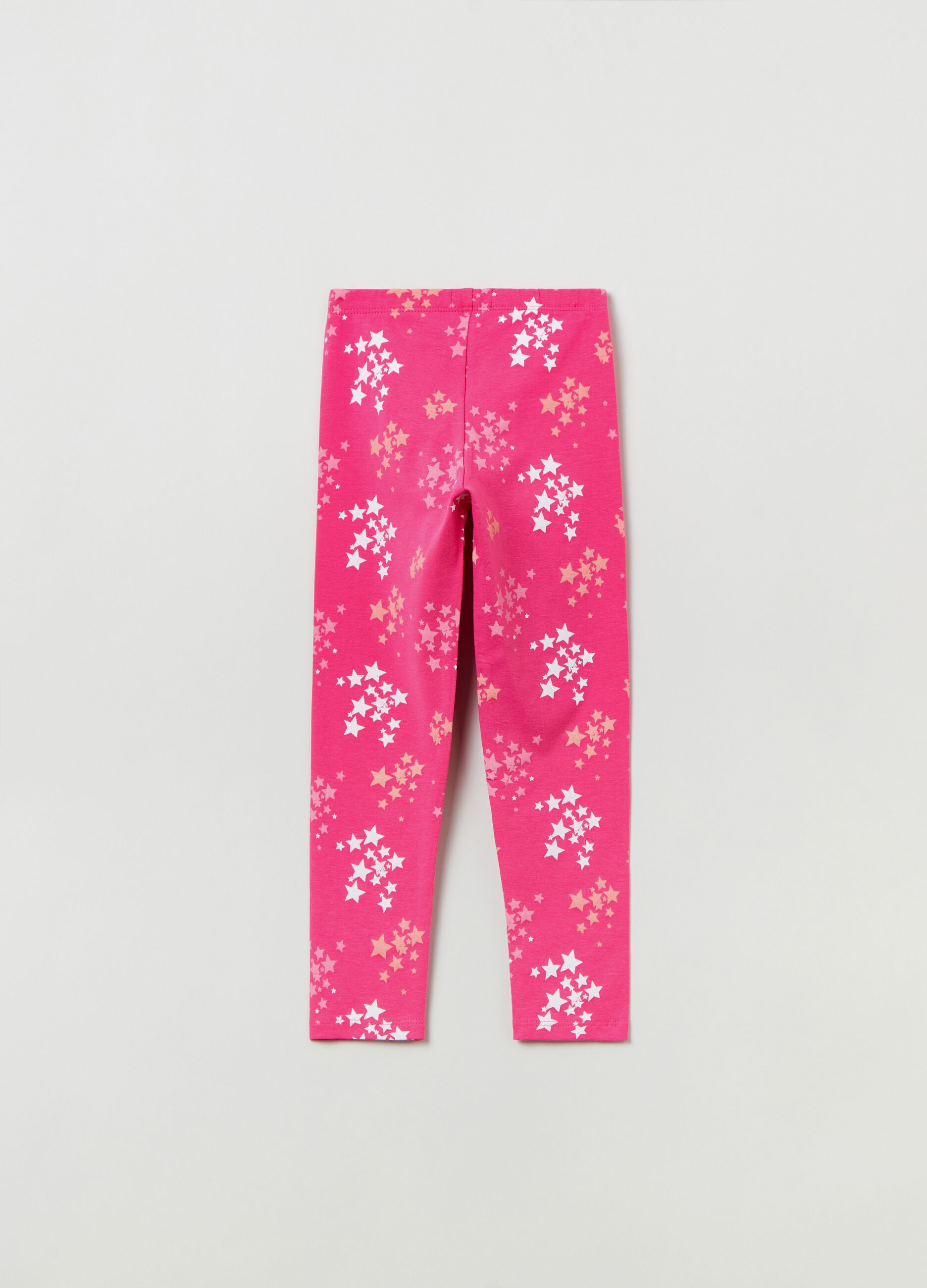 Leggings in cotone stretch con stampa_1