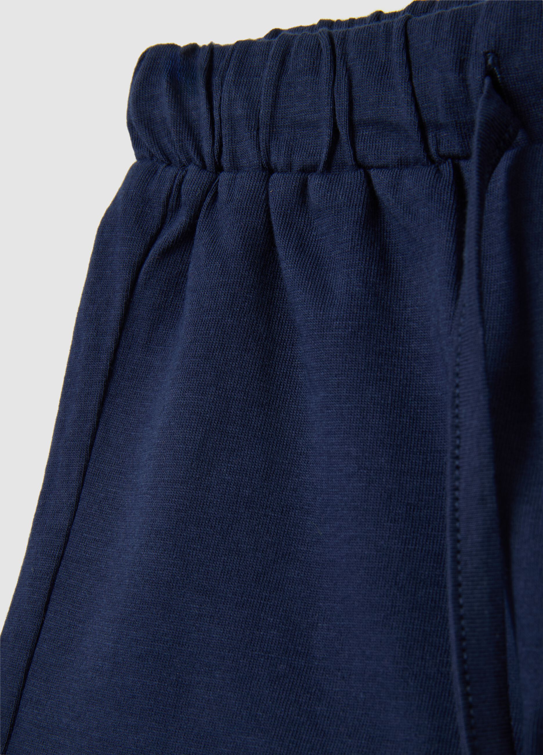 Girls’ blue shorts in 100% cotton with regular fit