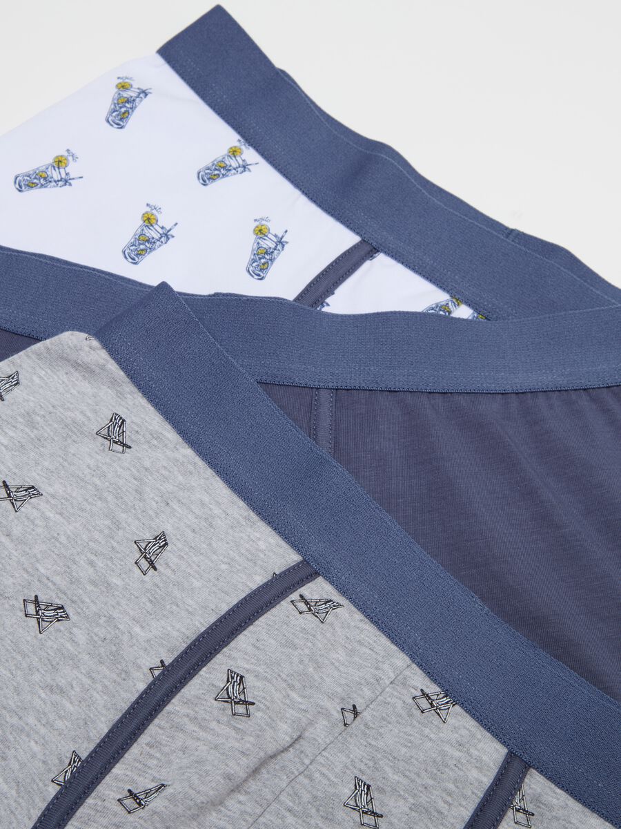 Three-pack boxers in stretch cotton with print_5