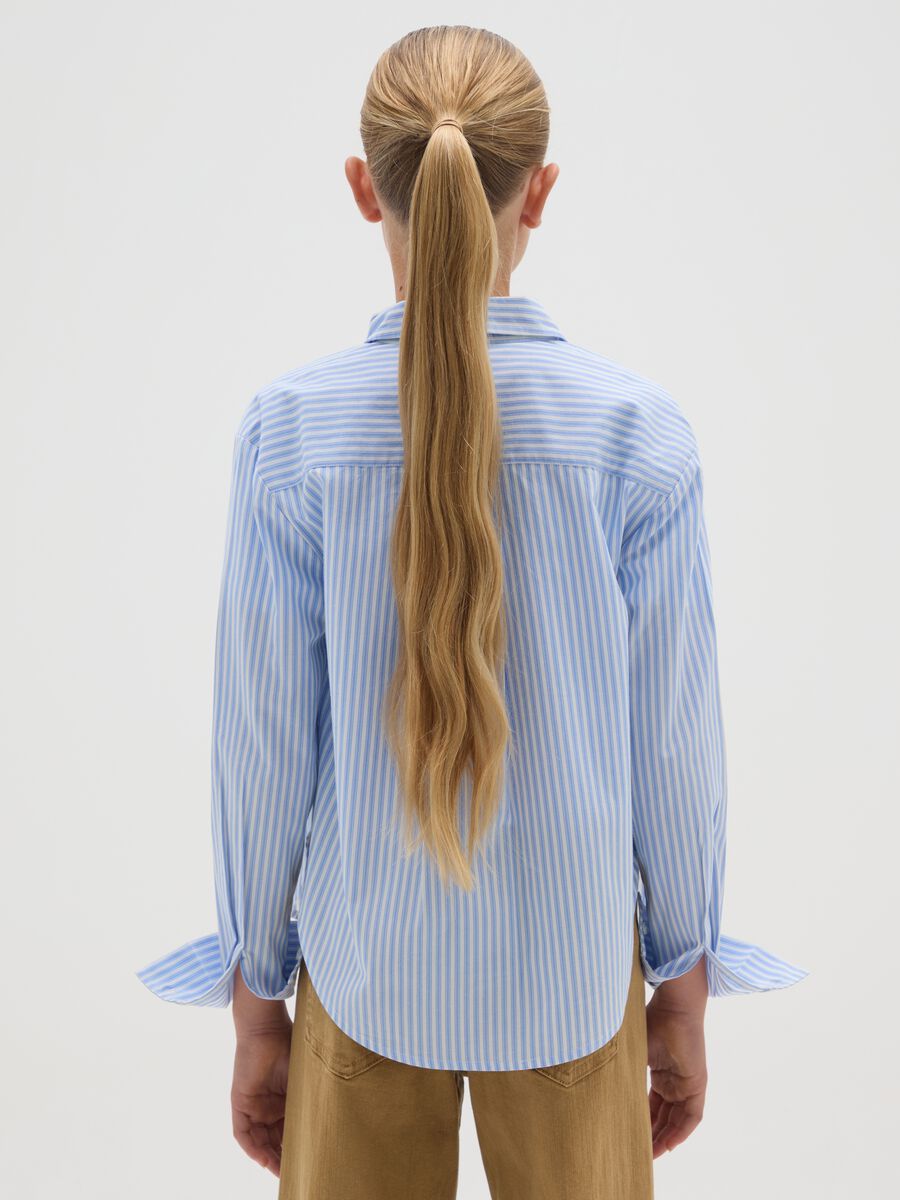 Camicia da ragazza in puro cotone multicolor regular fit_1
