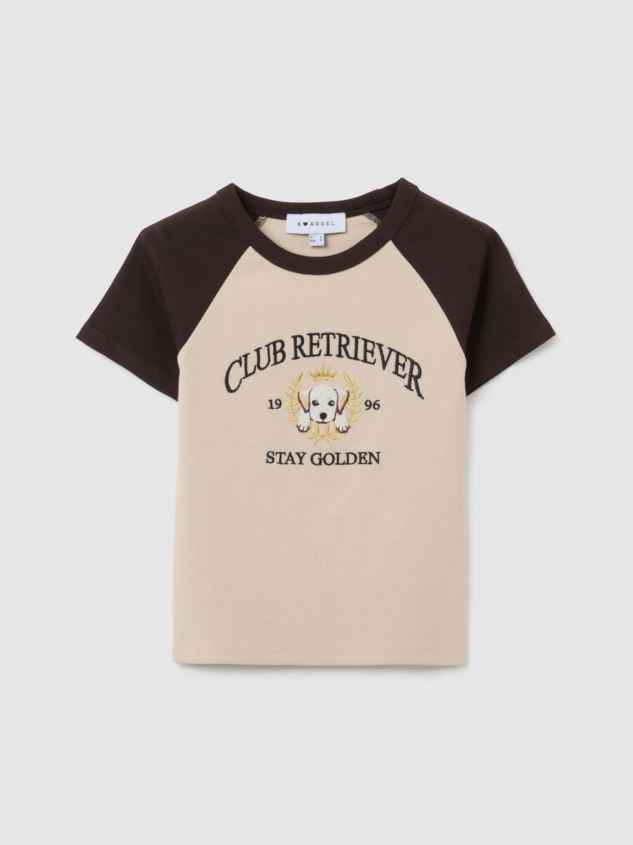 T-shirt in cotone elasticizzato multicolor fitted_4