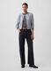 Jeans neri in puro cotone a gamba dritta over_0