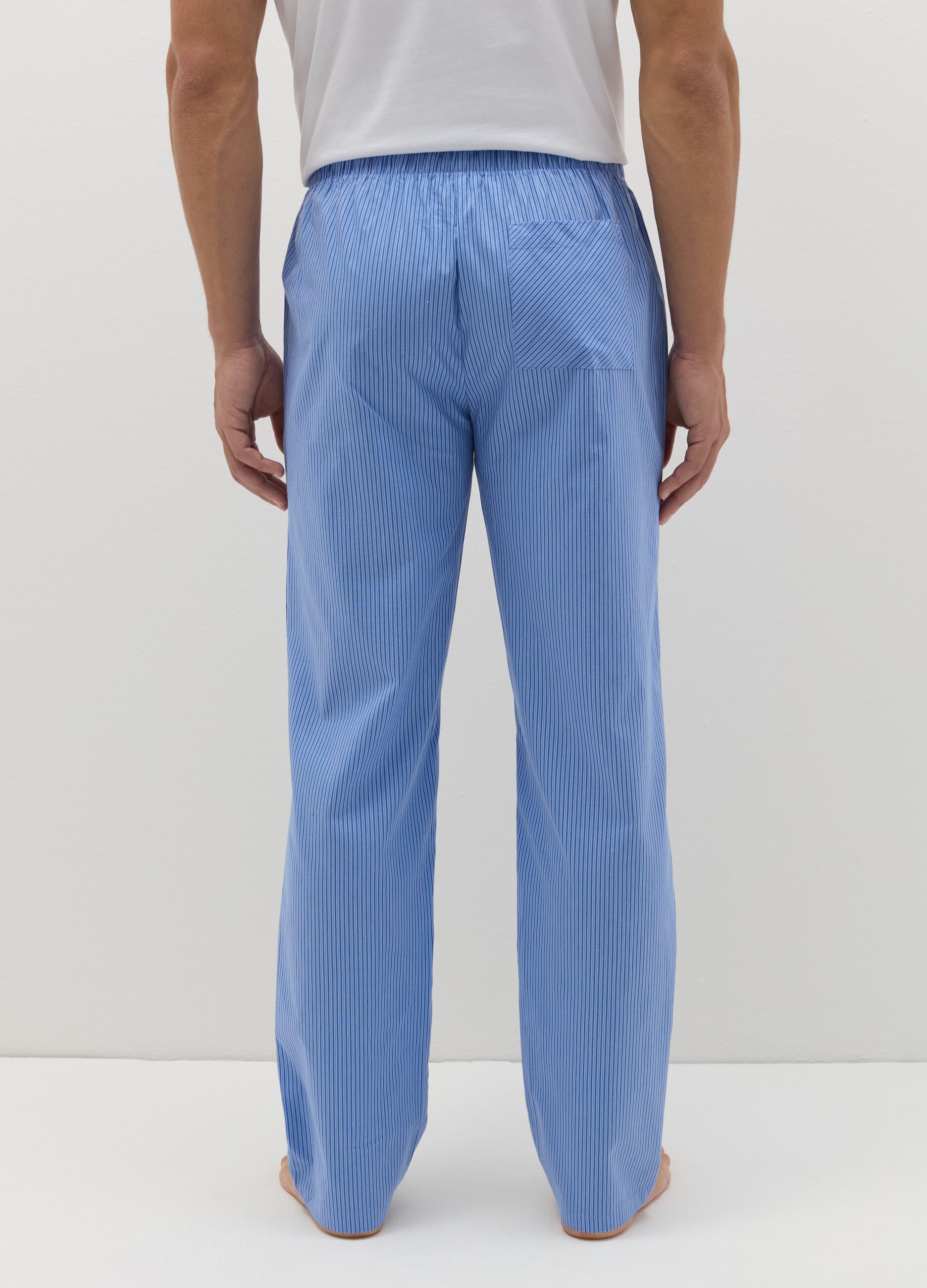 Pyjama trousers with print in cotton