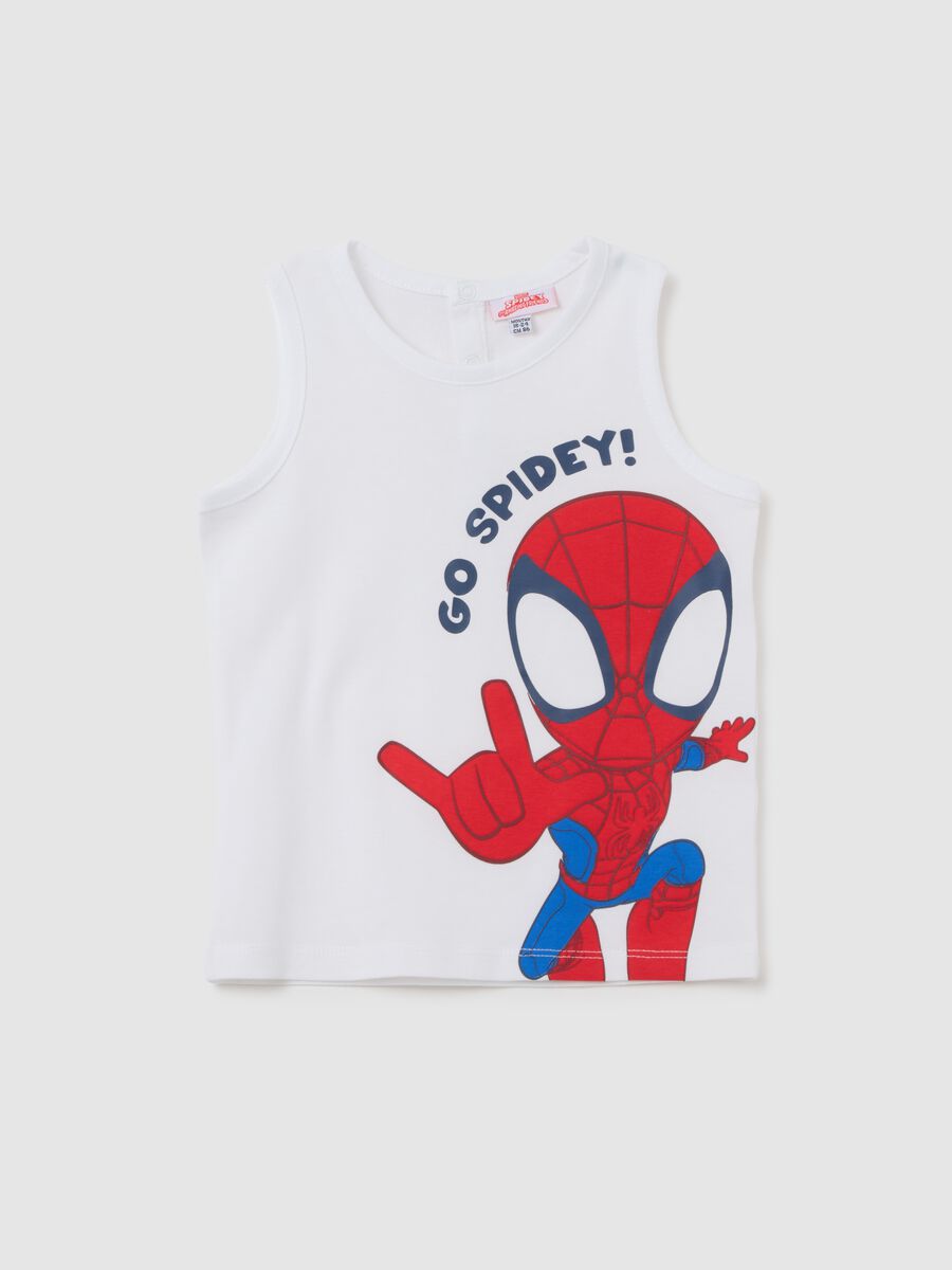 Infant white pure cotton T-shirt regular fit with print_0