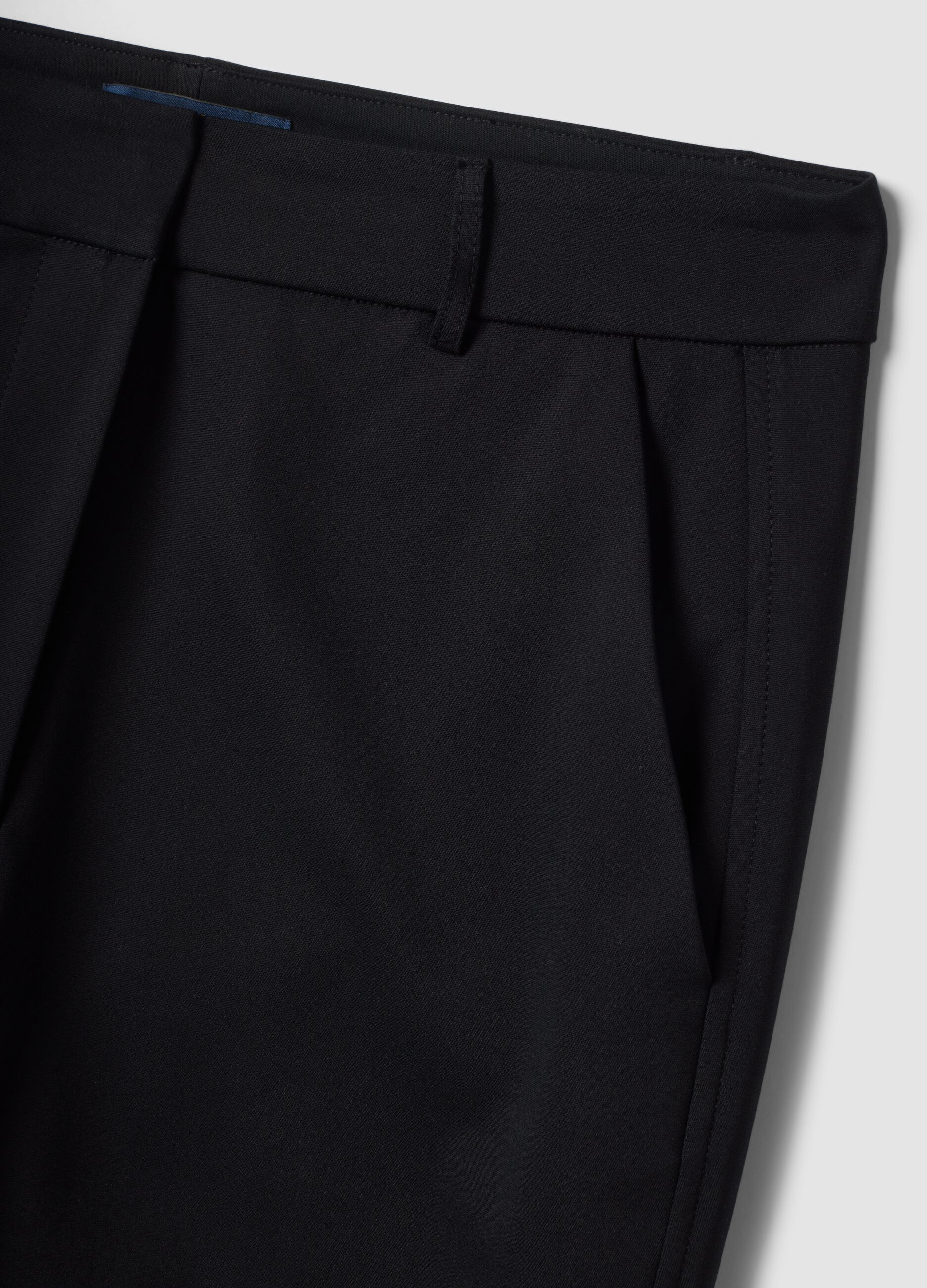 Pantaloni neri slim in cotone elasticizzato