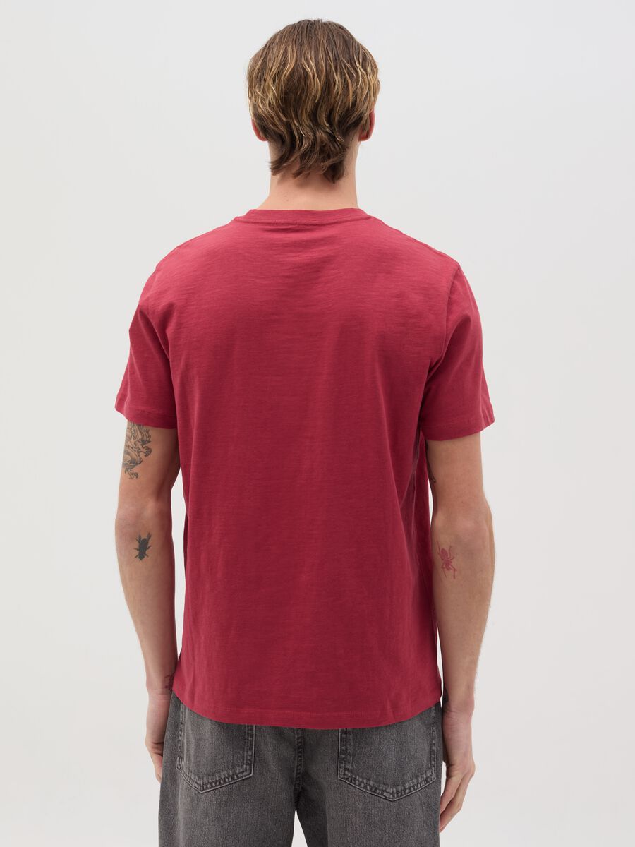 T-shirt in slub cotton with round neck_2