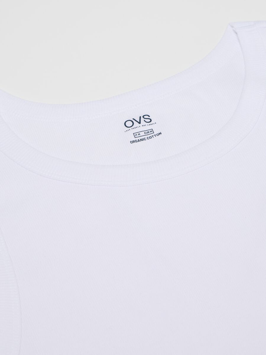 White vest with round ribbed neck_5