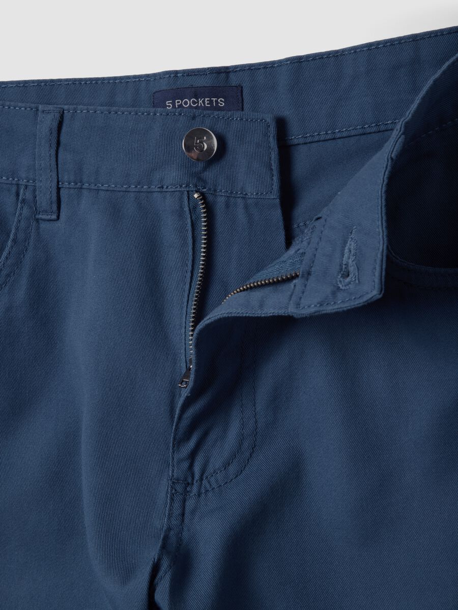 Blue pure cotton shorts_5