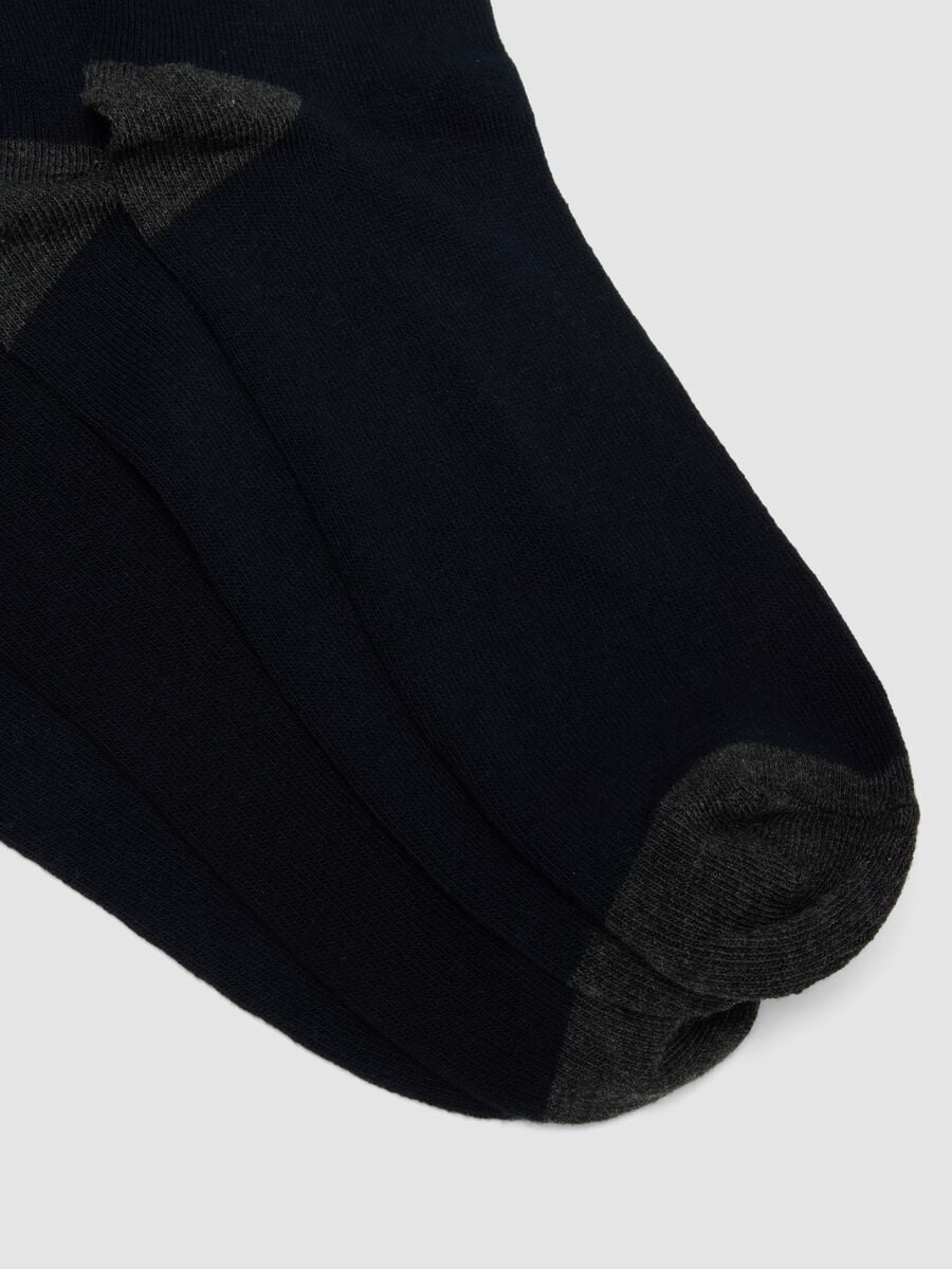 3-pack of black mid-calf socks in organic stretch cotton_2