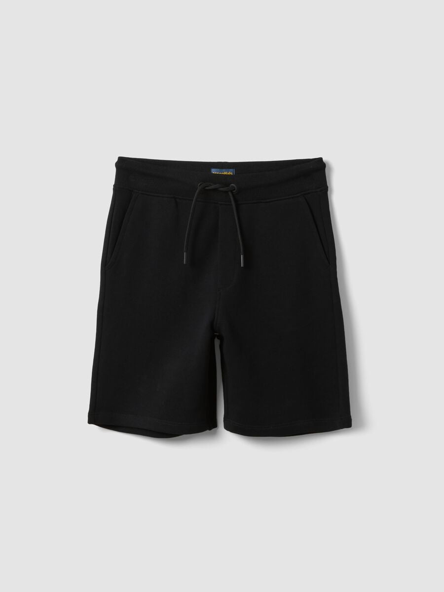 Boys&rsquo; black pure cotton shorts, relaxed fit_3