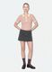 Grey Stretch Viscose Mini Skirt with Belt_0