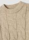 Maglia beige melange in tessuto elasticizzato con girocollo regular fit_1