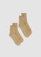 2-pack of beige stretch organic cotton socks with scalloped cuff_0